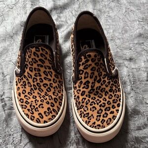 Vans Leopard Slip Ons